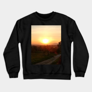 Sunset over Vosges Mountains Crewneck Sweatshirt